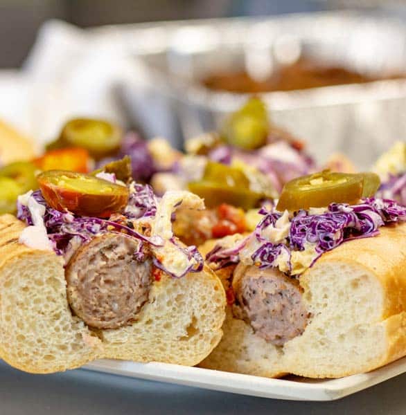 Photo of bratwurst served at SweetWater