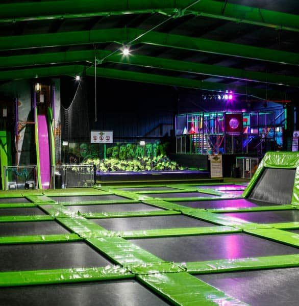 Photo of a Flip Out trampoline park