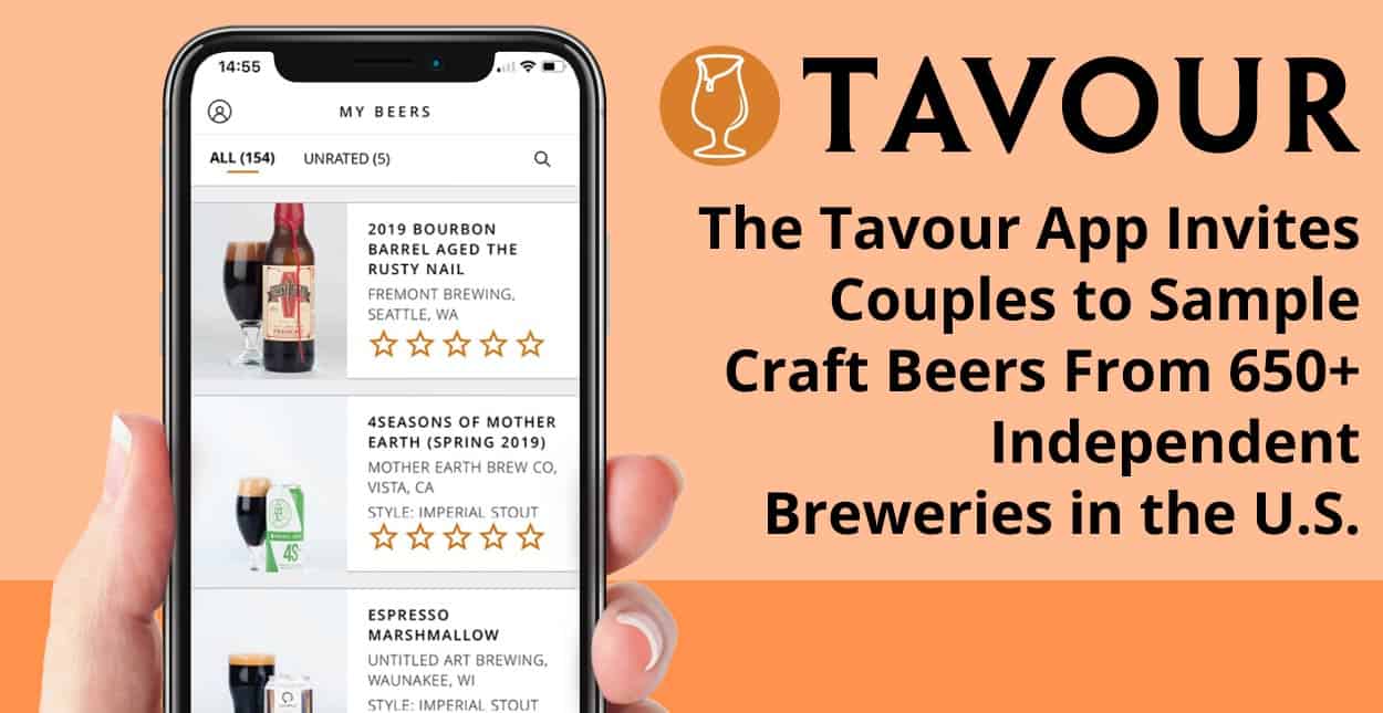 La aplicación "Tavour" invita a las parejas a probar las cervezas artesanales de más de 650 cervecerías independientes de los EE.UU.