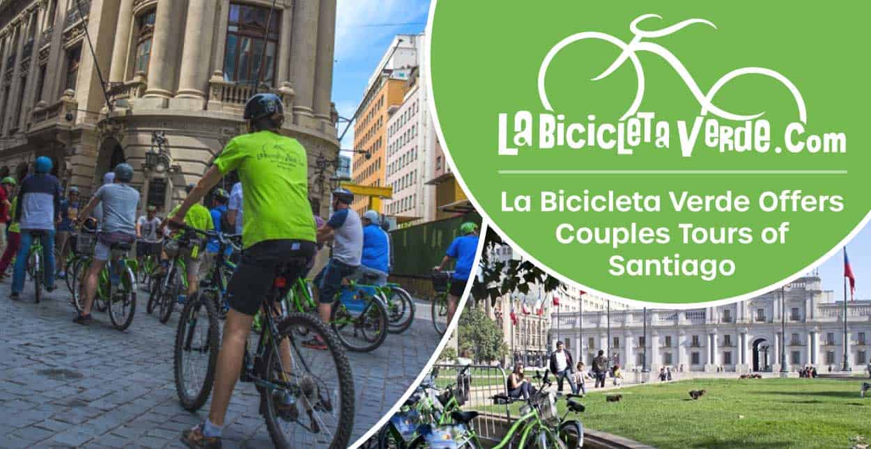 La Bicicleta Verde invita a las parejas a ver Chile desde una perspectiva diferente, haciendo un recorrido en bicicleta en Santiago