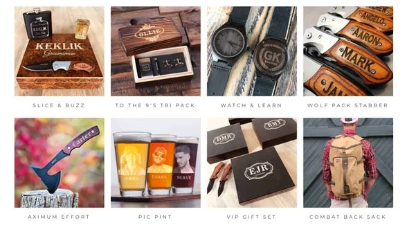 Screenshot of Groovy Groomsmen Gifts products