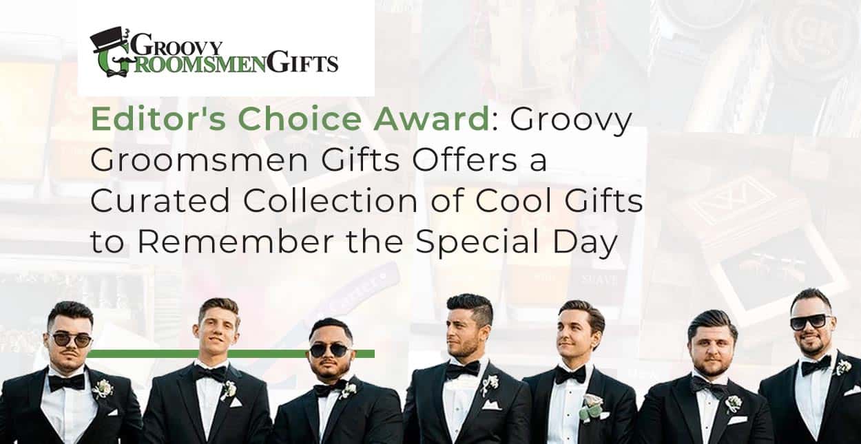 El premio "Editor's Choice": Groovy Groomsmen Gifts ofrece una curada colección de regalos geniales para recordar el día especial